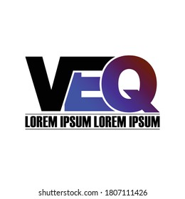 VEQ letter monogram logo design vector
