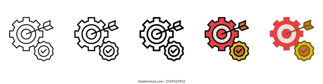 Veracity Icon With Differences and Colors Style Illustration