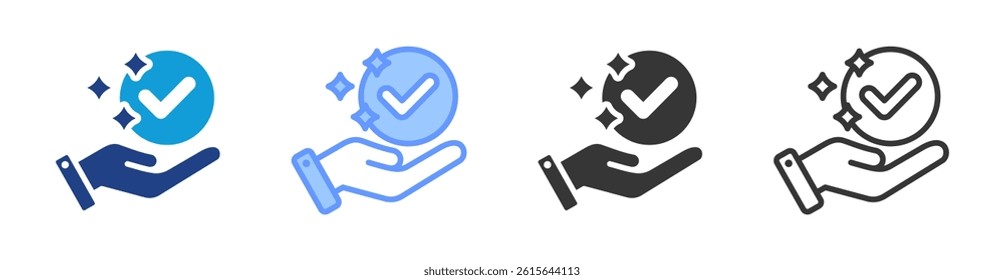 Veracity icon set multiple style collection