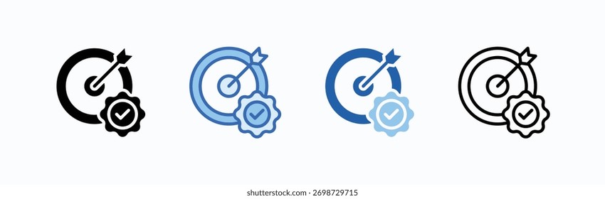 Vector aislado de Colección de estilo múltiple de la hoja del icono de la veracidad