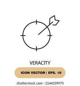 veracity icons  symbol vector elements for infographic web