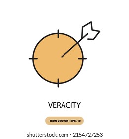 veracity icons  symbol vector elements for infographic web