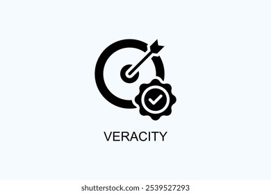 Ilustración De Símbolo De Signo De Logotipo O Vector De Veracidad