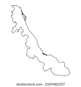 Veracruz state map, administrative division of the country of Mexico. Vector illustration.