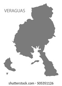 Veraguas Panama Map grey