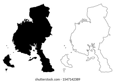 Veraguas Province (Republic of Panama, Provinces of Panama) map vector illustration, scribble sketch Veraguas map