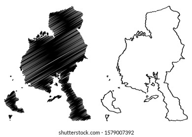 Veraguas Province (Republic of Panama, Provinces of Panama) map vector illustration, scribble sketch Veraguas map