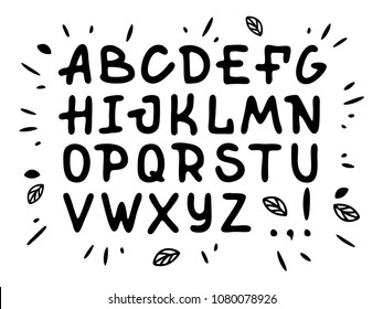 Veranda cursive font. Vector alphabet with latin letters in black and white theme