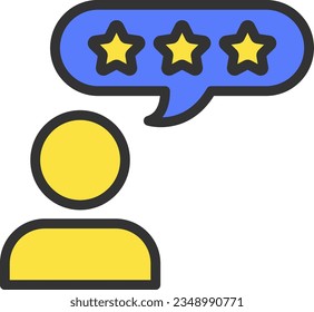 Verbal Feedback Icon image. Suitable for mobile application.