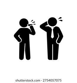 Verbal Harassment and Abuse Icon Isolated On White Background