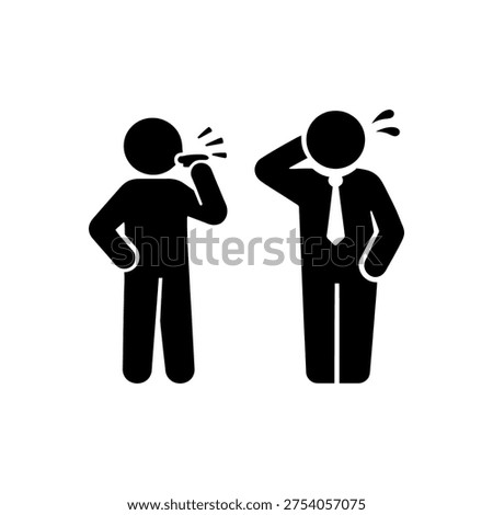 Verbal Harassment and Abuse Icon Isolated On White Background