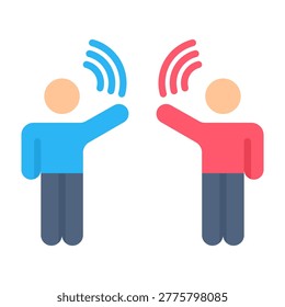 Verbal Icon Flat Design Vector Illustration