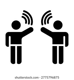 Verbal Icon Glyph Design Vector Illustration