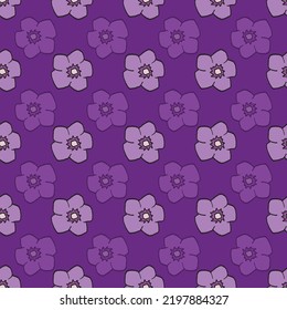 Ilustración del patrón de repetición de la flor de Verbena diseño mínimo