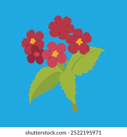 The "Verbena flower vector art illustration" is a high-quality, scalable digital graphic design file featuring a detailed, vibrant vector illustration of a Verbena flower, perfect for print.