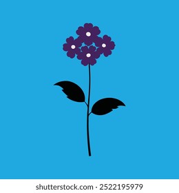 The "Verbena flower vector art illustration" is a high-quality, scalable digital graphic design file featuring a detailed, vibrant vector illustration of a Verbena flower, perfect for print.