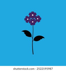 The "Verbena flower vector art illustration" is a high-quality, scalable digital graphic design file featuring a detailed, vibrant vector illustration of a Verbena flower, perfect for print.