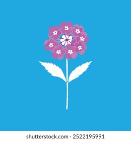 The "Verbena flower vector art illustration" is a high-quality, scalable digital graphic design file featuring a detailed, vibrant vector illustration of a Verbena flower, perfect for print.