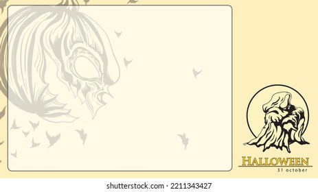 verctor grim halloween template background