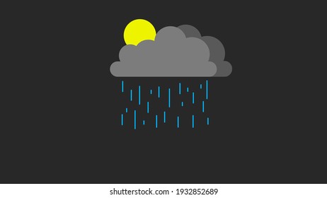 Verctor illustration of rain. Can be used for wallpaper, symbol, icon.
