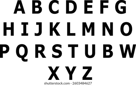 Verdana  Font style vector on white background 