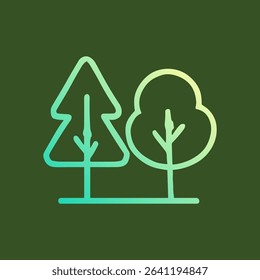 Verdant duo A groves serene embrace. Icon symbol illustration