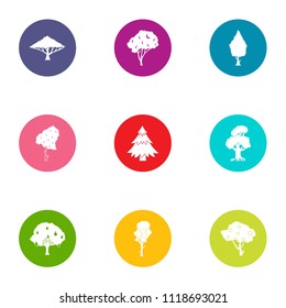 Verdant icons set. Flat set of 9 verdant vector icons for web isolated on white background