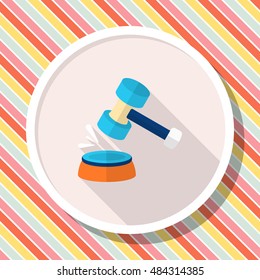 Verdict car icon, Vector flat long shadow design. EPS10