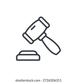 verdict icon. vector.Editable stroke.linear style sign for use web design,logo.Symbol illustration.