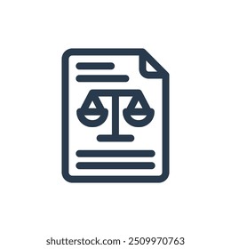 Icono de Vector de Veredicto de Ley