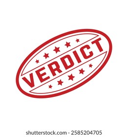VERDICT Rubber stamp design Vector 