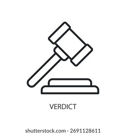 Verdict thin line vector icons.