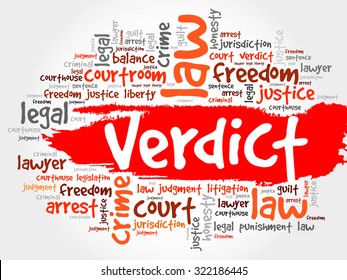Verdict word cloud concept