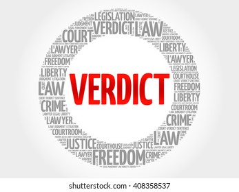 Verdict word cloud concept