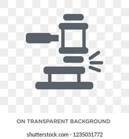 Veredict Icon. Trendy Flat Vector Veredict Icon On Transparent Background From Law And Justice Collection. 