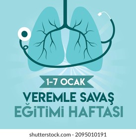 Veremle Savaş Eğitimi Haftası 1-7 ocak translation: tuberculosis training week, 1-7 january 