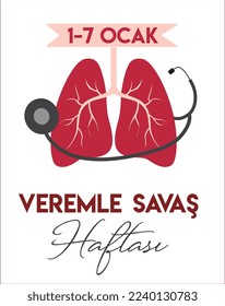 Veremle Savaş Eğitimi Haftası 1-7 ocak translation: tuberculosis training week, 1-7 january 