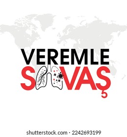 Veremle Savaş Haftası
infected liver vector. translation: tuberculosis warfare week
