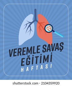 Veremle Savaş Eğitimi Haftası. Translation: Tuberculosis Training Week.