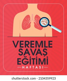 Veremle Savaş Eğitimi Haftası. Translation: Tuberculosis Training Week.