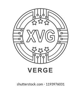 verge  coin XVG Cryptocurrency  icon outline