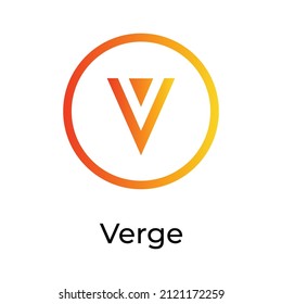 Verge Crypto Currency icon. XVG coin symbol. Crypto Currency vector icon. Flat Vector illustration - Vector