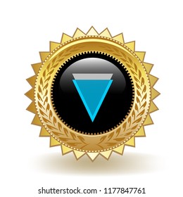 Verge Cryptocurrency Coin Gold Badge Medal Award