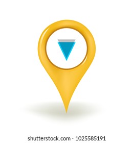 Verge Cryptocurrency Map Pin