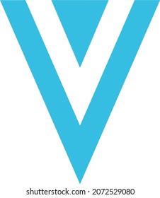 Verge (XVG) crypto currency logo vector