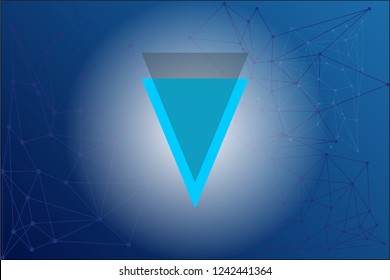 Verge XVG cryptocurrency logo network vector illustration