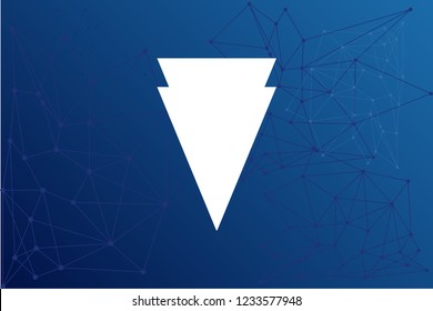 Verge XVG cryptocurrency network vector illustration