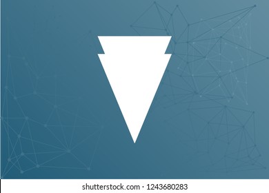 Verge XVG cryptocurrency network vector illustration