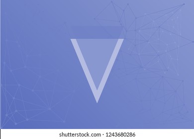 Verge XVG cryptocurrency network vector illustration