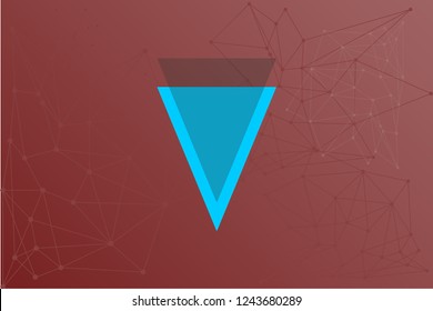 Verge XVG cryptocurrency network vector illustration